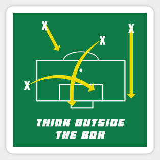 Think Outside the Box Football Sticker